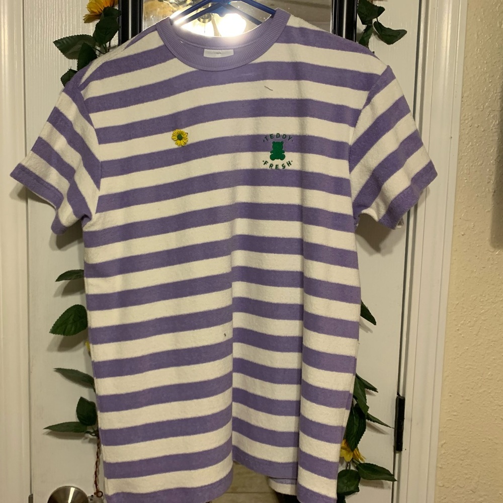 Terry cloth striped shirt